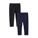 Amazon Essentials Girls' Cotton Stretch Leggings, Multipacks