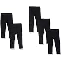 Amazon Essentials Girls' Cotton Stretch Leggings, Multipacks