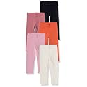 Amazon Essentials Girls' Cotton Stretch Leggings, Multipacks