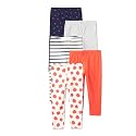 Amazon Essentials Girls' Cotton Stretch Leggings, Multipacks