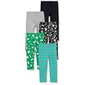 Amazon Essentials Girls' Cotton Stretch Leggings, Multipacks