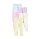 Amazon Essentials Girls' Cotton Stretch Leggings, Multipacks