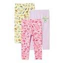 Amazon Essentials Girls' Cotton Stretch Leggings, Multipacks