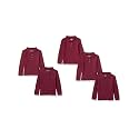 Amazon Essentials Girls and Toddlers' Long-Sleeve School Uniform Interlock Polo Shirts