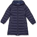 Amazon Essentials Girls' Big Long Light-Weight Hooded Puffer, Midnight Navy, 2T
