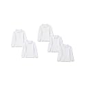 Amazon Essentials Girls and Toddlers' Long-Sleeve School Uniform Interlock Polo Shirts