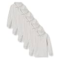 Amazon Essentials Girls and Toddlers' Long-Sleeve School Uniform Interlock Polo Shirts