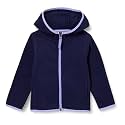 Amazon Essentials Girls and Toddlers' Fleece Full-Zip Hooded Lightweight Jacket for Spring