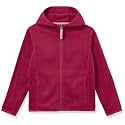 Amazon Essentials Girls and Toddlers' Fleece Full-Zip Hooded Lightweight Jacket for Spring