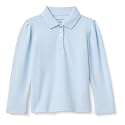 Amazon Essentials Girls and Toddlers' Uniform Pique Long Sleeve Polo Shirt
