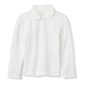 Amazon Essentials Girls and Toddlers' Uniform Pique Long Sleeve Polo Shirt
