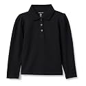 Amazon Essentials Girls and Toddlers' Uniform Pique Long Sleeve Polo Shirt