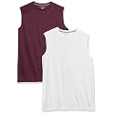 Amazon Essentials Men's Active Performance Tech Muscle Sleeveless Top, Breathable Moisture Wicking Workout Shirt, Pack of 2