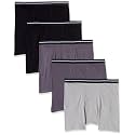 Amazon Essentials Men's Breathable Cotton Boxer Briefs, Tag-Free, Pack of 5