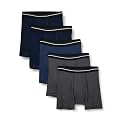 Amazon Essentials Men's Breathable Cotton Boxer Briefs, Tag-Free, Pack of 5