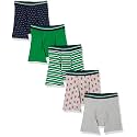 Amazon Essentials Men's Breathable Cotton Boxer Briefs, Tag-Free, Pack of 5