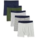 Amazon Essentials Men's Breathable Cotton Boxer Briefs, Tag-Free, Pack of 5