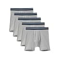 Amazon Essentials Men's Breathable Cotton Boxer Briefs, Tag-Free, Pack of 5