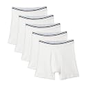 Amazon Essentials Men's Breathable Cotton Boxer Briefs, Tag-Free, Pack of 5