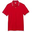 Amazon Essentials Men's Short Sleeve Slim-Fit Cotton Pique Polo Shirt, Breathable Collared