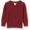 Amazon Essentials Unisex Kids and Toddlers' Uniform Cotton V-Neck Pullover Knit Sweater