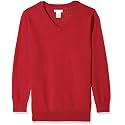 Amazon Essentials Unisex Kids and Toddlers' Uniform Cotton V-Neck Pullover Knit Sweater