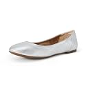 Amazon Essentials Women's Comfortable Round Toe Ballet Flats, Cushioned Memory Foam