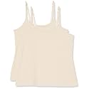 Amazon Essentials Women's Fitted Tank Top Camisole Undershirts, Plus Size, Pack of 2