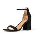 Amazon Essentials Women's High Heel Nola Block Heels Sandals with Ankle Strap
