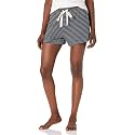 Amazon Essentials Women's Lightweight Breathable Lounge Terry Pajama Sleep Shorts with Elastic Waist and Drawstring