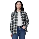 Amazon Essentials Women's Regular-Fit Long-Sleeve Lightweight Cotton Brushed Flannel Shirt