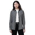 Amazon Essentials Women's Regular-Fit Long-Sleeve Lightweight Cotton Brushed Flannel Shirt