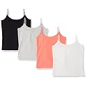 Amazon Essentials Women's Slim-Fit Camisole for Layering and Everyday Wear, Pack of 4