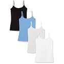 Amazon Essentials Women's Slim-Fit Camisole for Layering and Everyday Wear, Pack of 4