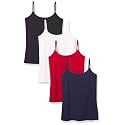 Amazon Essentials Women's Slim-Fit Camisole for Layering and Everyday Wear, Pack of 4