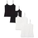 Amazon Essentials Women's Slim-Fit Camisole for Layering and Everyday Wear, Pack of 4