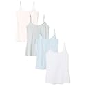 Amazon Essentials Women's Slim-Fit Camisole for Layering and Everyday Wear, Pack of 4