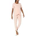 Amazon Essentials Women's Soft Cotton Modal Maternity and Nursing Pajamas, Short Sleeve Loungewear Sleepwear Set with Pants