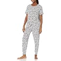 Amazon Essentials Women's Soft Cotton Modal Maternity and Nursing Pajamas, Short Sleeve Loungewear Sleepwear Set with Pants