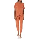 Amazon Essentials Women's Soft Cotton Modal Maternity and Nursing Pajamas, Short Sleeve Loungewear Sleepwear Set with Pants