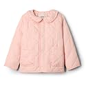 Amazon Essentials x Sofia Grainge Toddler and Baby Girls' Midweight Quilted Field Jacket with Ruffle