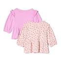 Amazon Essentials x Sofia Grainge Toddler and Baby Girls' 3/4 Sleeve Knit Top
