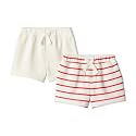 Amazon Essentials x Sofia Grainge Toddler and Baby Boys' Elasticated Pull On Knit Shorts, Cotton Blend, Breathable, Pack of 2