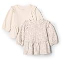 Amazon Essentials x Sofia Grainge Toddler and Baby Girls' 3/4 Sleeve Knit Top