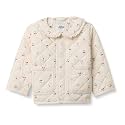 Amazon Essentials x Sofia Grainge Toddler and Baby Girls' Midweight Quilted Field Jacket with Ruffle