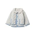 Amazon Essentials x Sofia Grainge Toddler and Baby Girls' Midweight Quilted Field Jacket with Ruffle