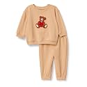 Amazon Essentials x Sofia Grainge Unisex Toddlers and Babies' Sweatshirt &amp; Sweatpant Set