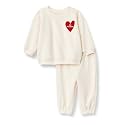 Amazon Essentials x Sofia Grainge Unisex Toddlers and Babies' Sweatshirt &amp; Sweatpant Set
