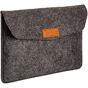 amazonbasics 11-inch felt laptop sleeve charcoal