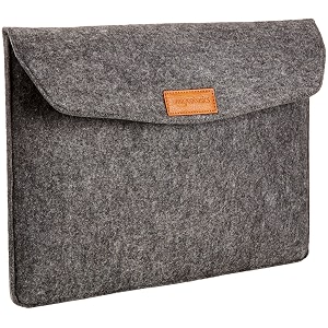 amazonbasics 154-inch felt laptop sleeve charcoal